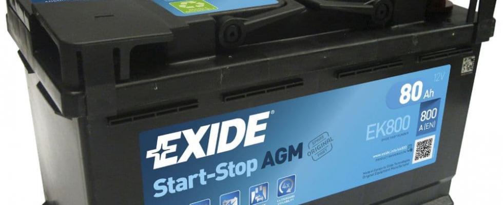 bilbatteri startbatteri varta exide agm 